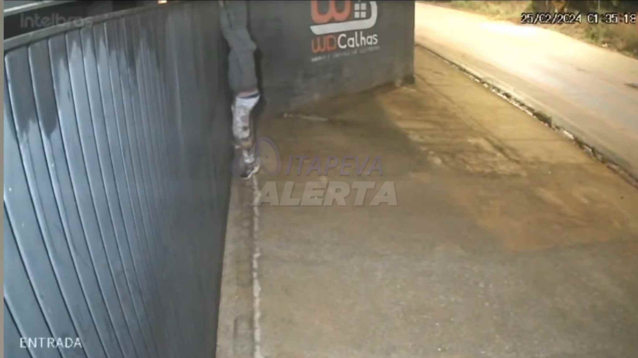 Tentativa de furto em loja de calhas é impedida por sistema de segurança