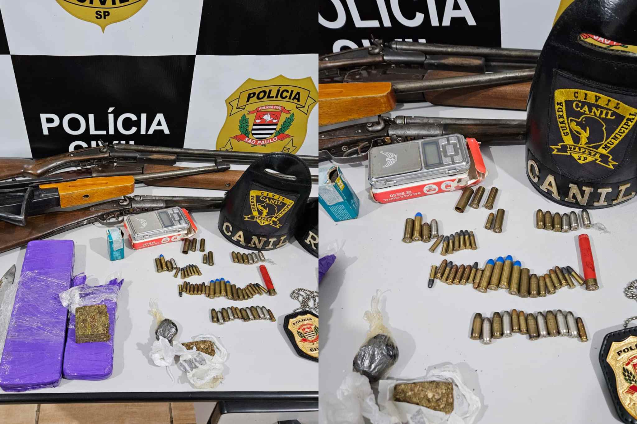 Polícia Civil prende homem por tráfico de drogas e posse ilegal de armas em Itapeva