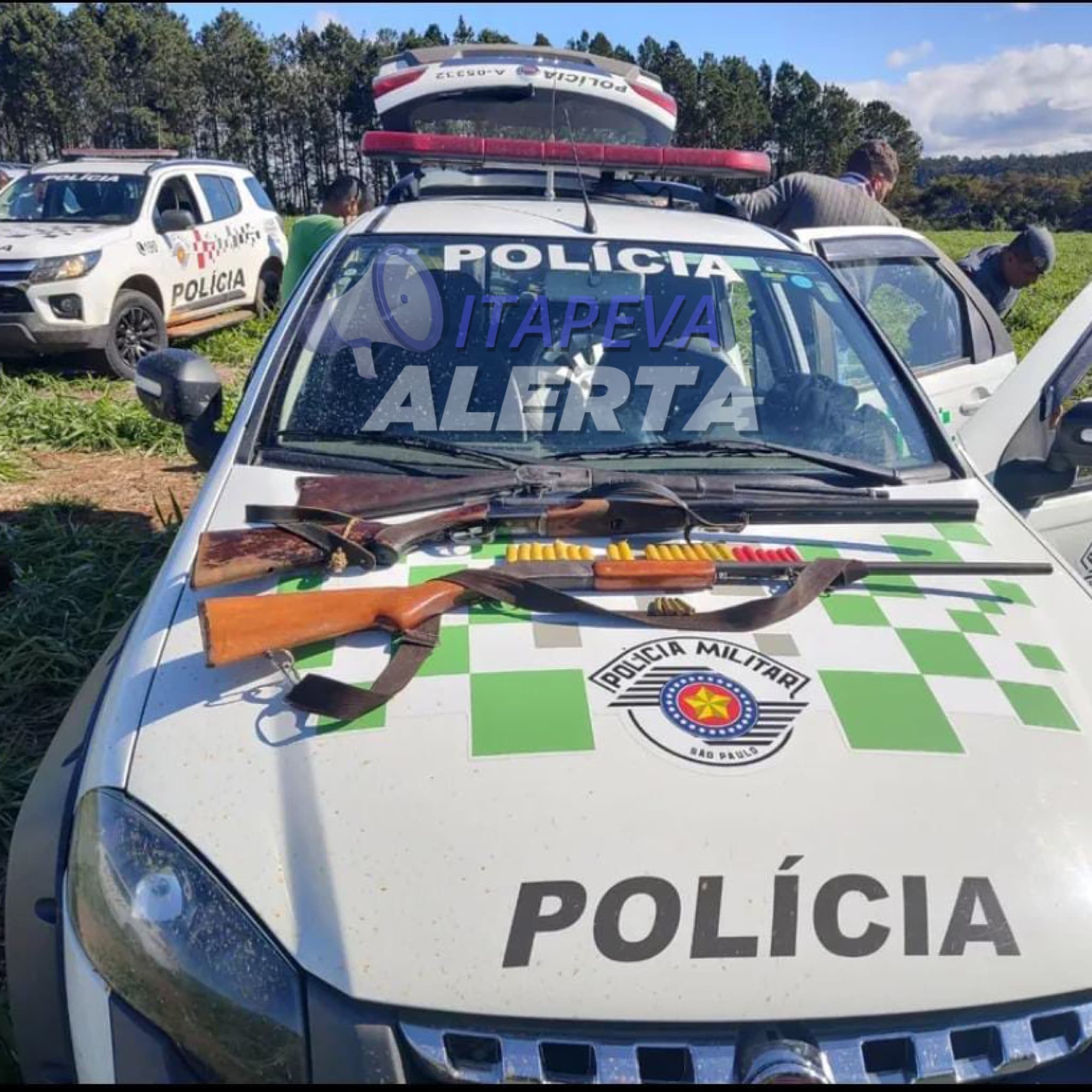Polícia Ambiental prende 4 homens e armamento pesado por suspeita de caça ilegal de animais silvestres em Buri/SP