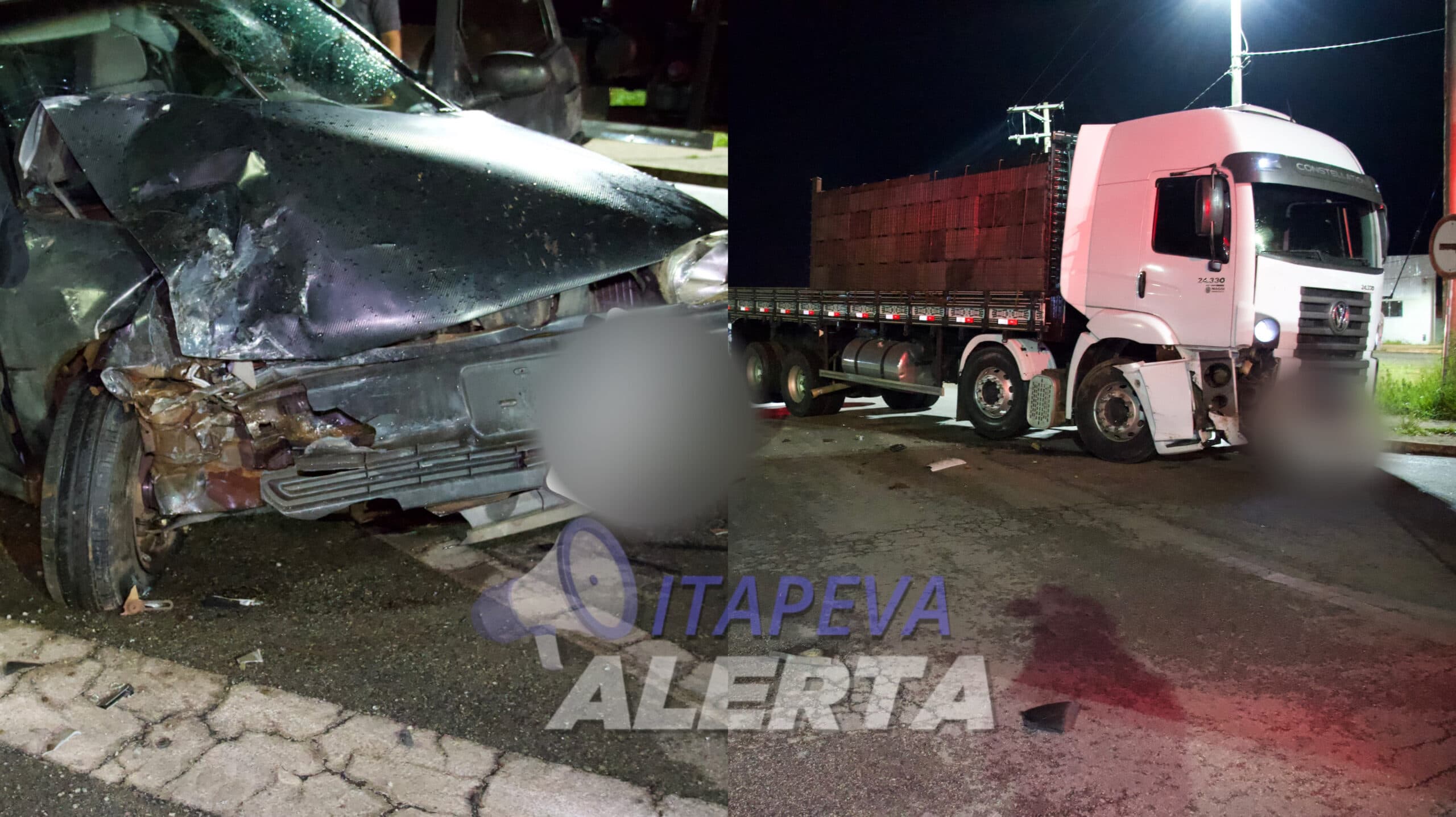 Grave acidente entre carro e caminhão deixa uma mulher ferida no Anel Viário Mário Covas, Itapeva/SP
