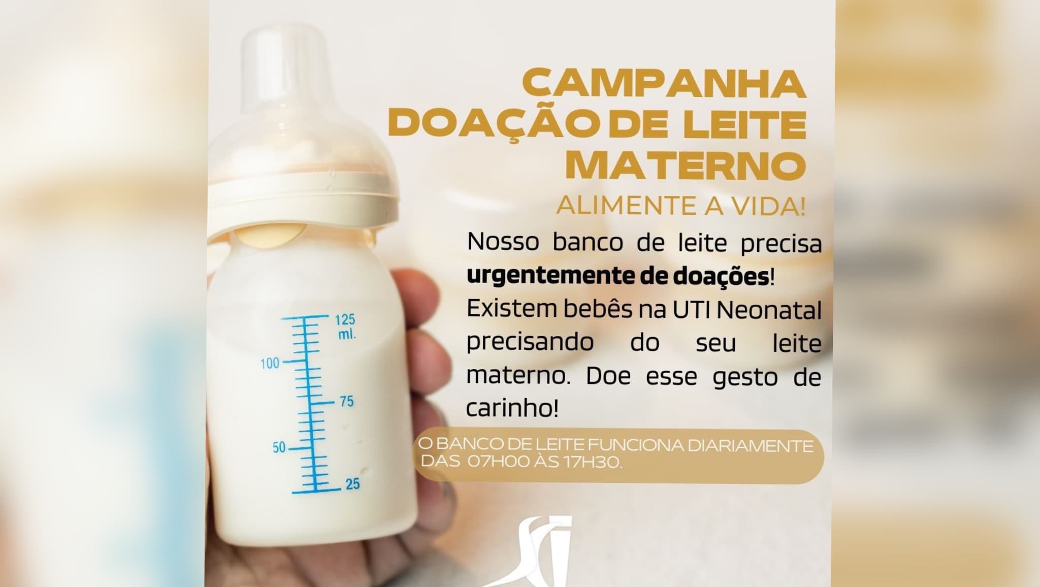 CAMPANHA URGENTE: Banco de leite da Santa Casa de Itapeva necessita de doações para alimentar bebês na UTI Neonatal