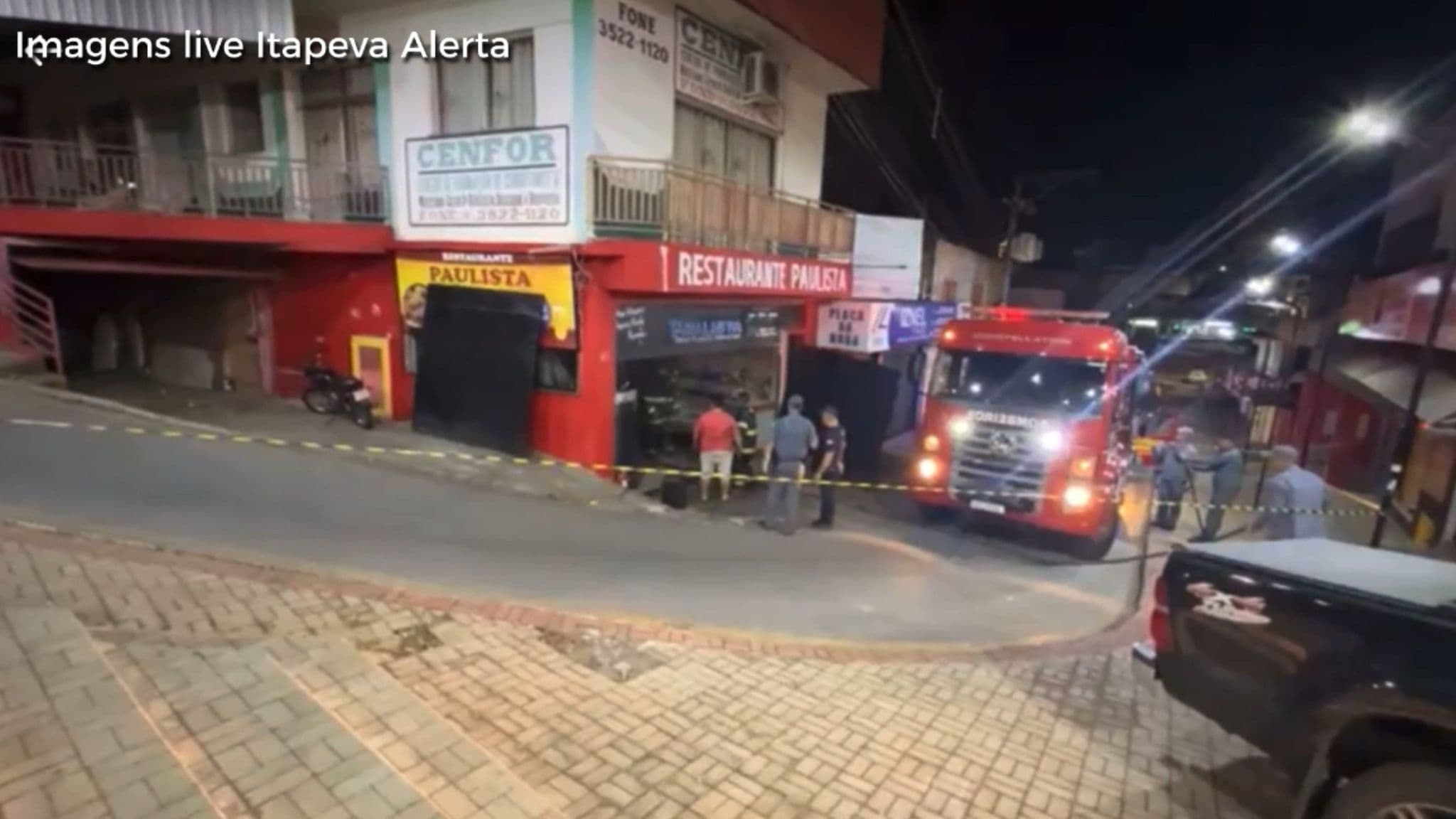 Incêndio em restaurante no centro de Itapeva/SP