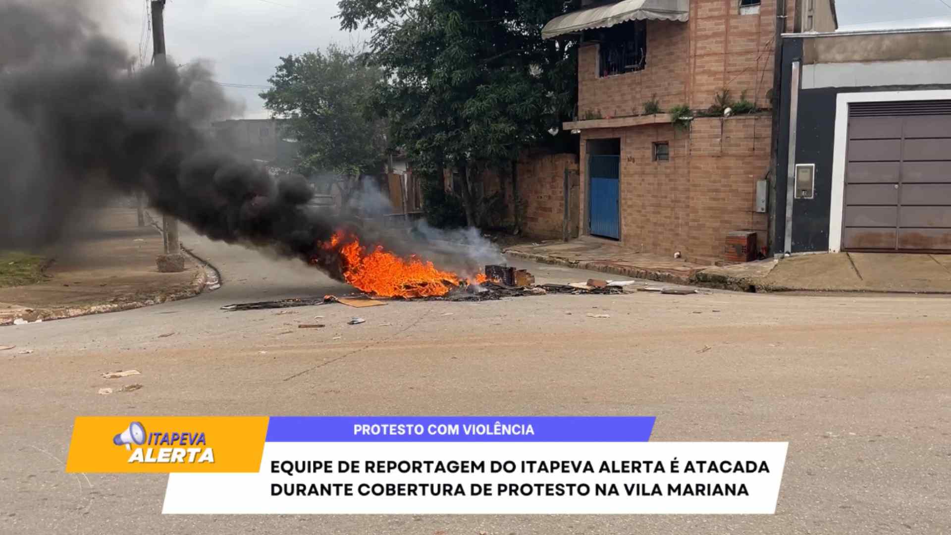 Equipe de reportagem do Itapeva Alerta é atacada durante cobertura de protesto na Vila Mariana