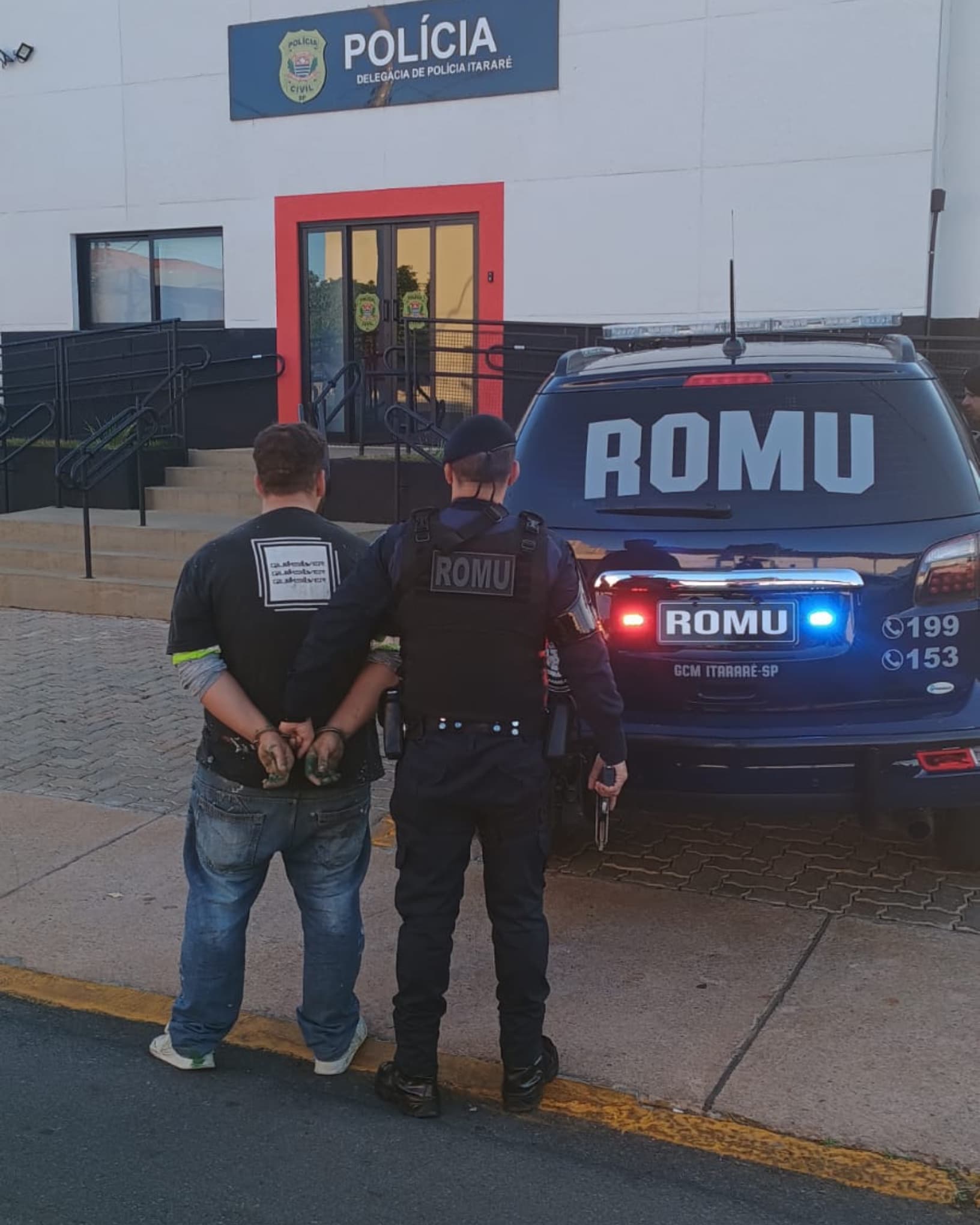 ROMU captura em Itararé procurado por atropelamento que matou criança em 2023