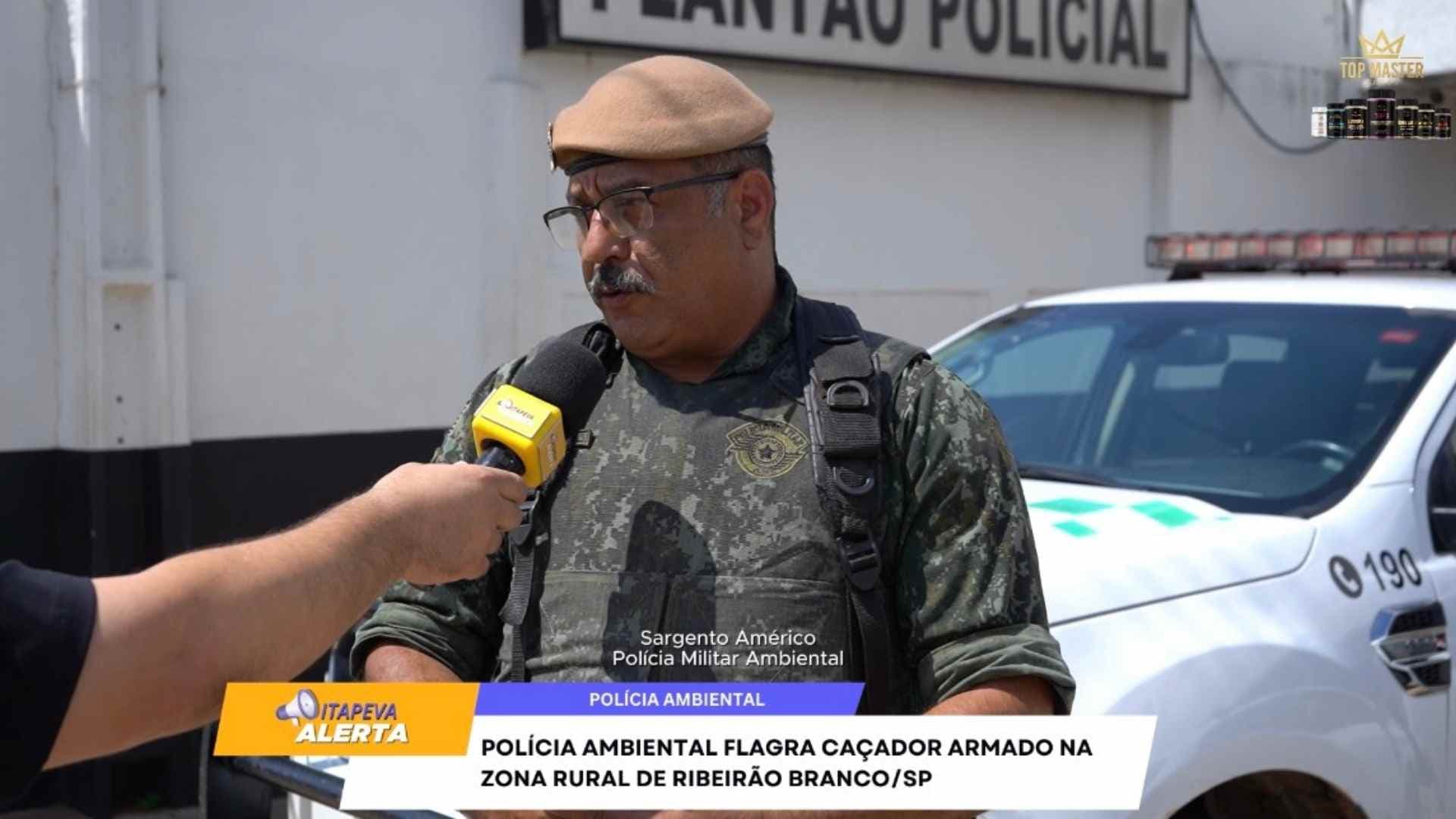 Polícia Ambiental flagra caçador armado na zona rural de Ribeirão Branco/SP