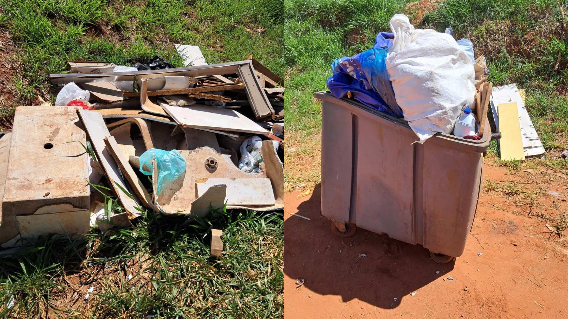 Acúmulo de lixo em frente a fábrica de papéis no bairro Kantian gera reclamações e preocupação com saúde pública
