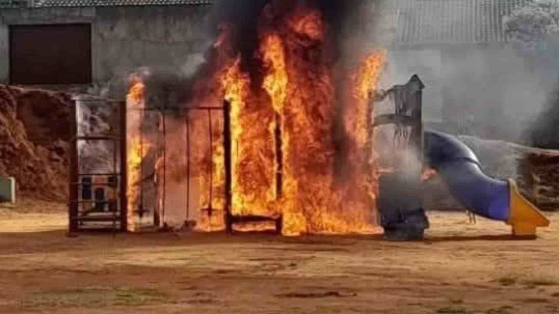 Incêndio em parque mobiliza autoridades após ato de vandalismo em Nova Campina