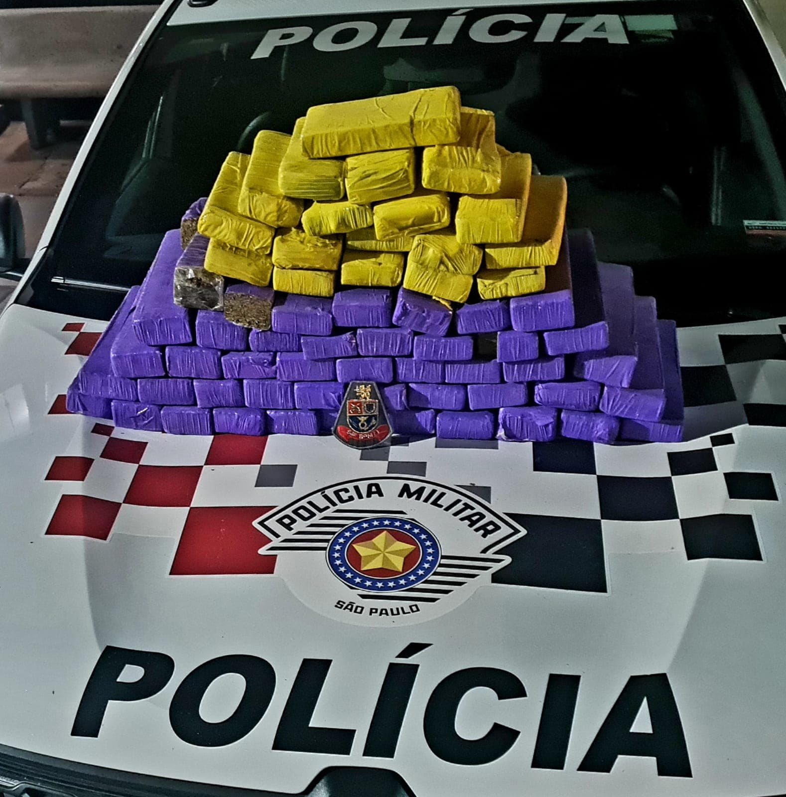 40 KG de drogas encontradas no bairro Itanguá em Itapeva/SP pela Polícia Militar