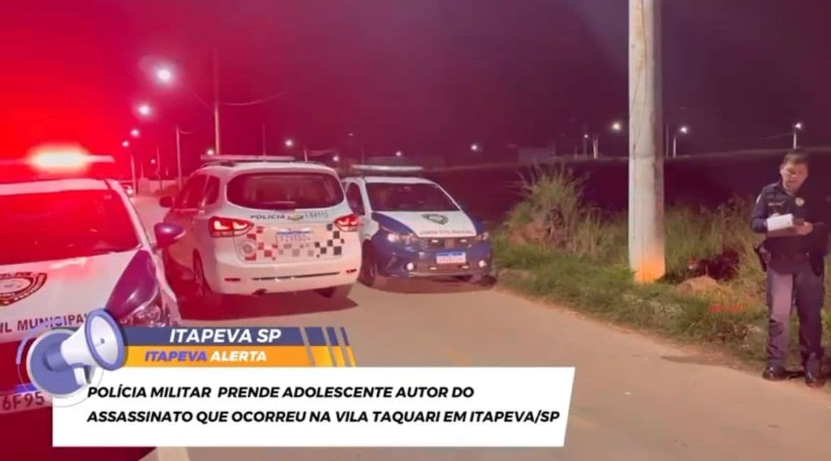Polícia Militar apreende adolescente autor do assassinato que ocorreu na Vila Taquari, Itapeva/SP