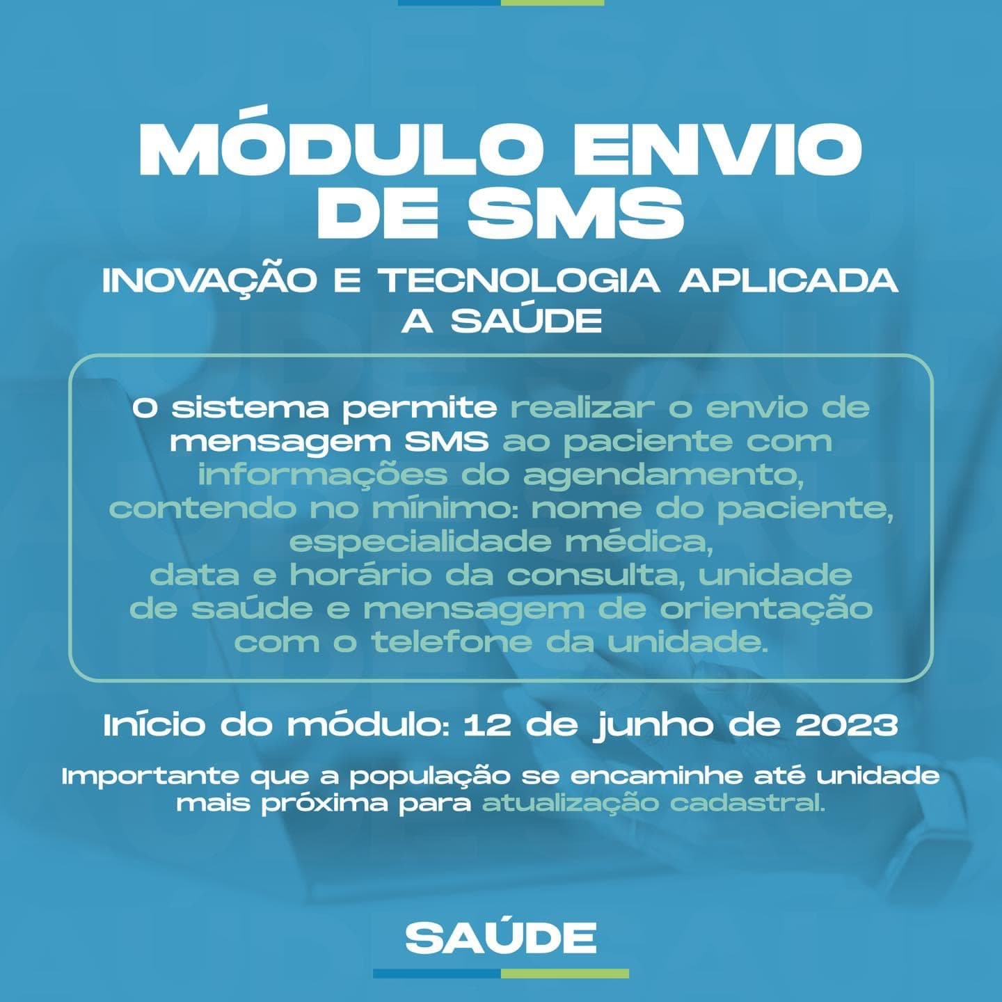 Confirmação de consultas via SMS