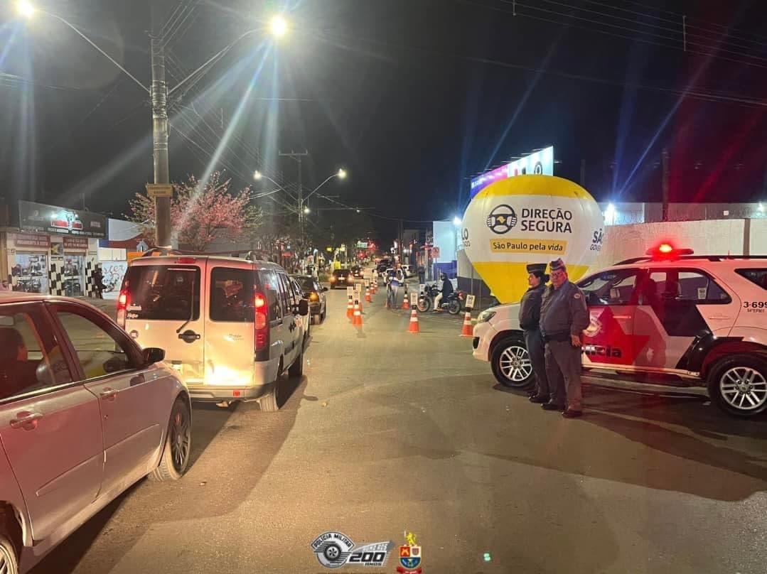 Quatro pessoas detidas por embriaguez ao volante em Capão Bonito durante a operação direção segura da Polícia Militar