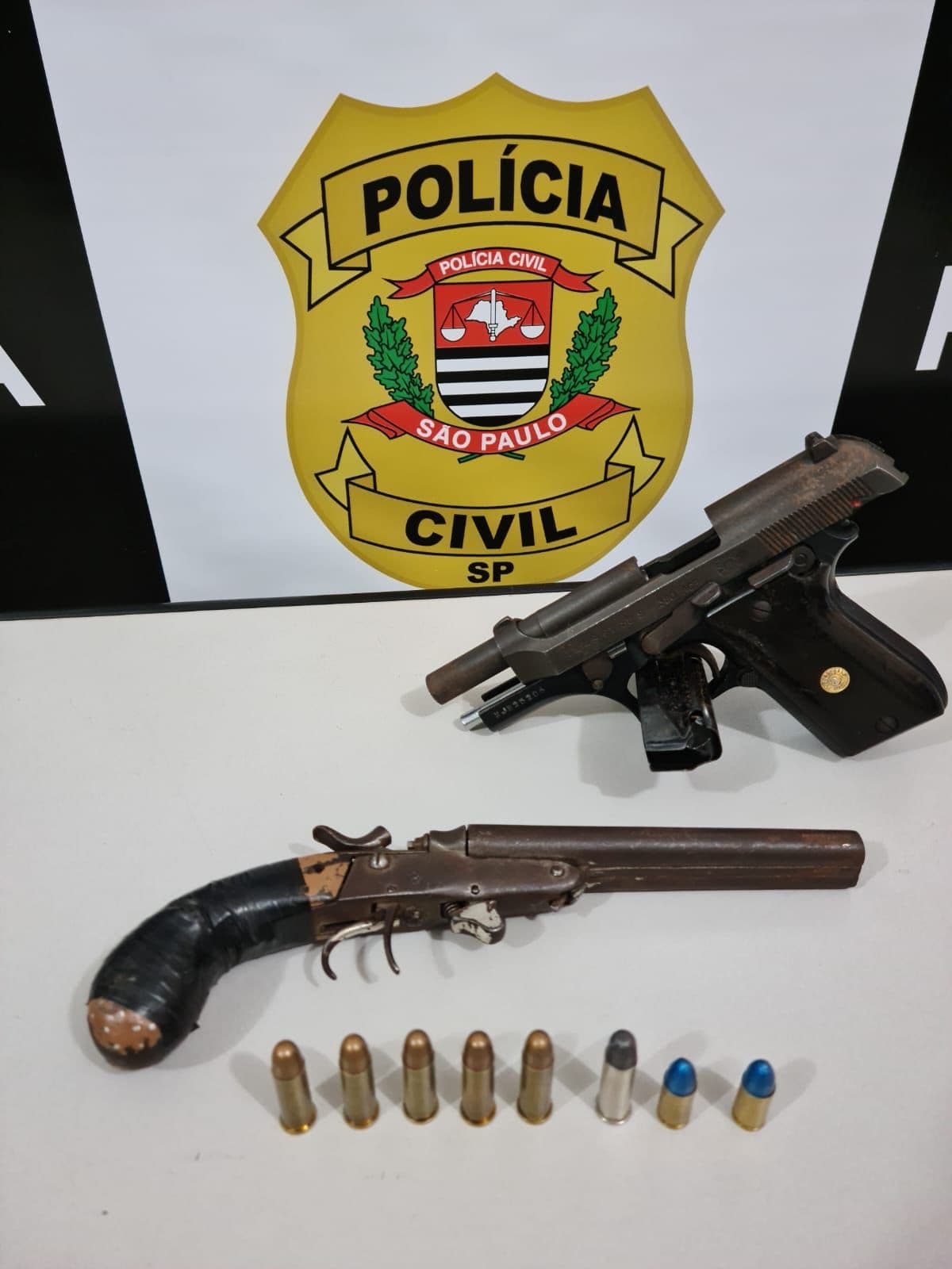 Polícia Civil prende homem por posse ilegal de arma de fogo.
