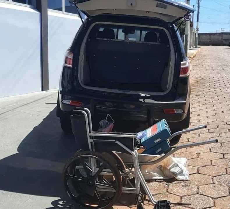 Homem furta cadeira de rodas e ferramentas no Hospital Municipal de Itaberá e é preso em menos de 12 horas